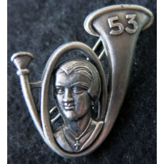 53° BCA : insigne métallique du 53° bataillon de chasseurs alpins de fabrication Delsart cor ajouré