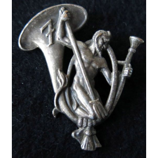 7° BCA : insigne métallique du 7° bataillon de chasseurs alpins de fabrication Arthus Bertrand Grand modèle