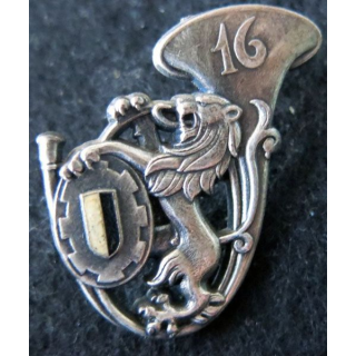 16° BCP : insigne métallique du 16° bataillon de chasseurs à pied de fabrication Drago Noisiel G. 2265