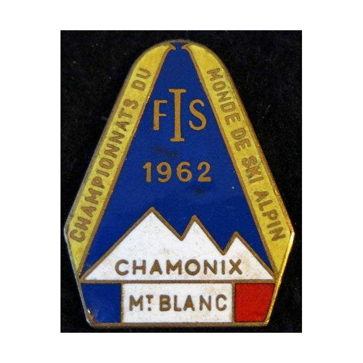 FIS 1962 : insigne métallique championnats du monde de ski alpin  fabrication Augis Lyon