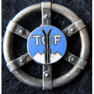 TCF : insigne métallique du Touring club de France des Alpes en émail fabrication Drago Béranger
