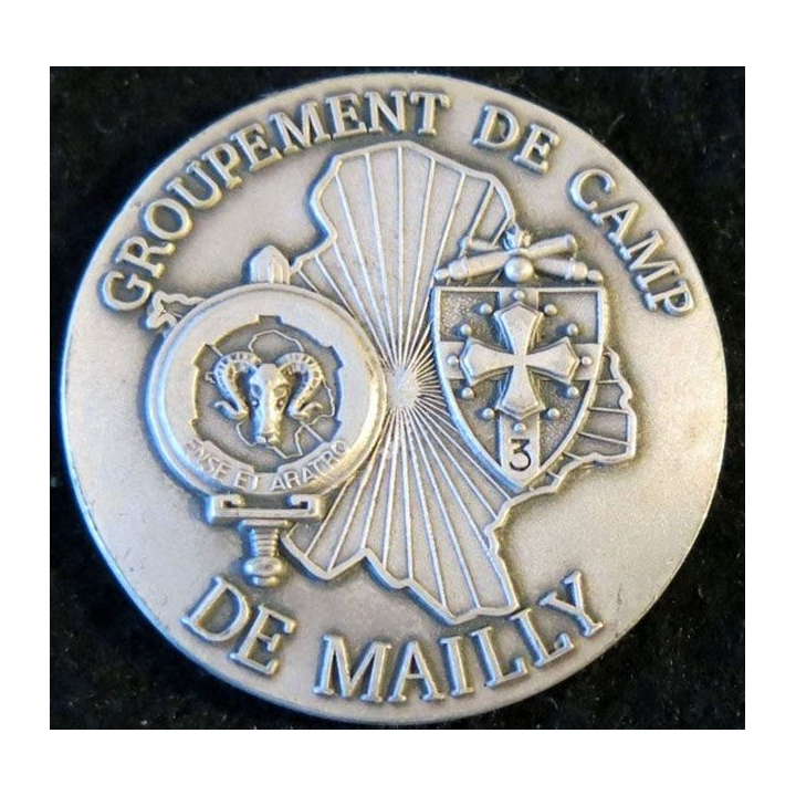GC MAILLY : plaque du groupement de camp de Mailly fabrication GLF 40 mm