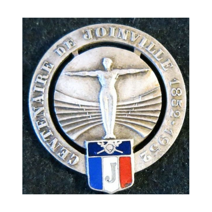 BJ : insigne métallique du centenaire du bataillon de Joinville 1852-1952 en émail