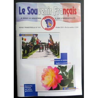 Le Souvenir Français N° 516 : bulletin octobre 2019