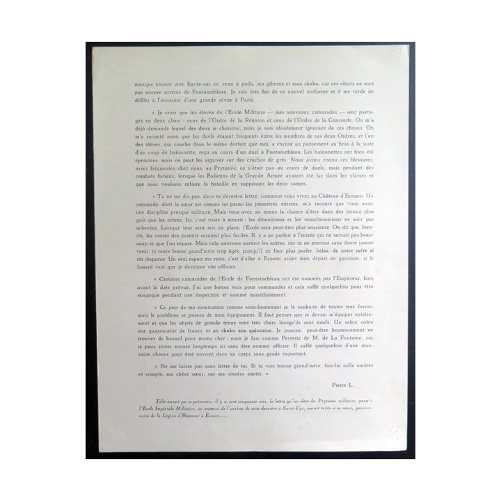 Image d'Epinal Officier d'Etat Major