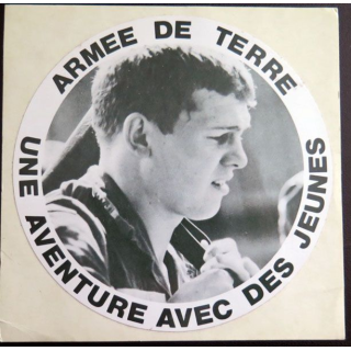 Autocollant Armée de terre une aventure des jeunes 11,5 x 11,5 cm