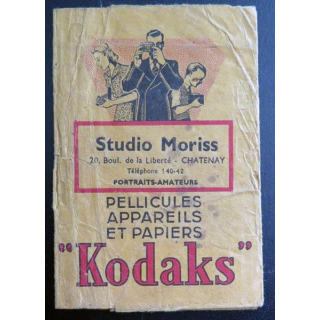 Pochette des studios Moriss pour pellicules Kodaks