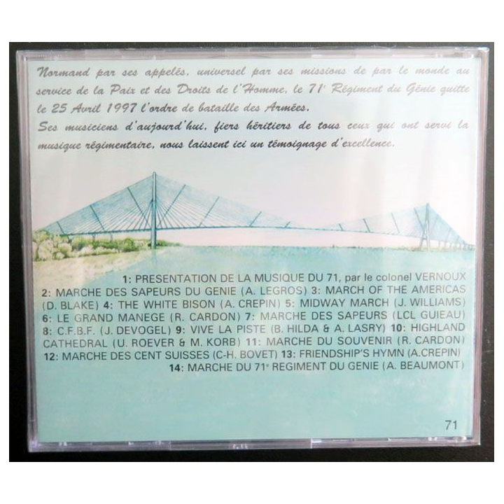 CD Musique du 71° régiment du génie de Oissel Normandie 