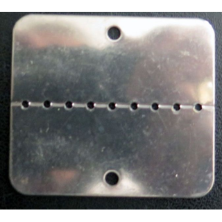 Plaque d'identité métallique vierge pour militaire en OPEX 