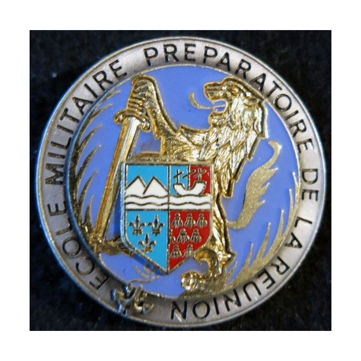 EMP LA REUNION : insigne métallique de l'école militaire  préparatoire de La Réunion fabrication Delsart G. 2313