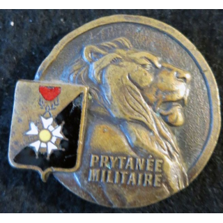 PRYTANEE : insigne métallique du prytanée militaire de La Fèche de fabrication Drago Paris émail