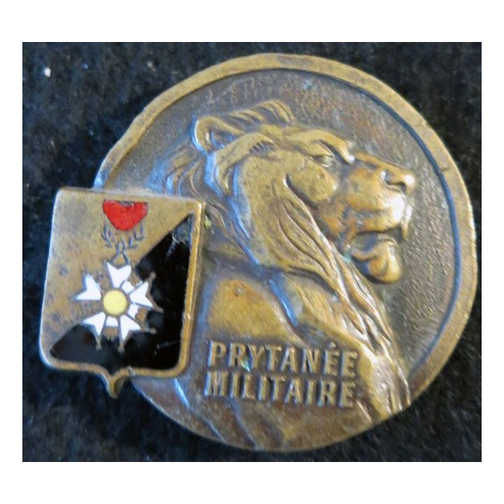 PRYTANEE : insigne métallique du prytanée militaire de La Fèche de fabrication Drago Paris émail
