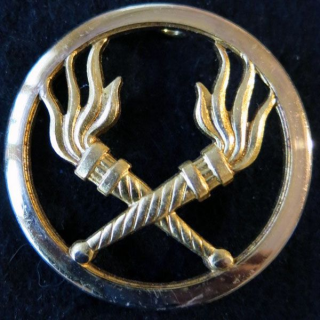 INSIGNE DE BÉRET SEA : Insigne de béret du Service des Essences de fabrication non marquée
