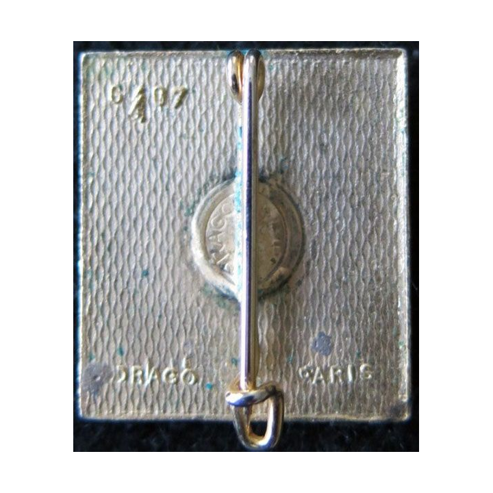 ÉCOLE STRASBOURG ROUFFACH : insigne métallique de l'école militaire de Strasbourg Rouffach de fabrication Drago G. 407 émail