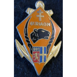 6° RIAOM : 6° Régiment Inter Armes d’Outre Mer Drago G. 1650 en émail