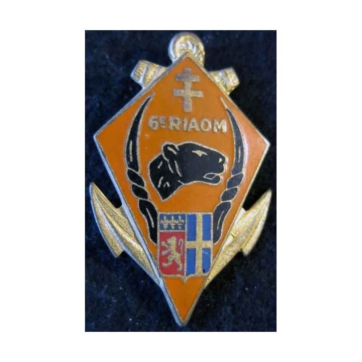 6° RIAOM : 6° Régiment Inter Armes d’Outre Mer Drago G. 1650 en émail