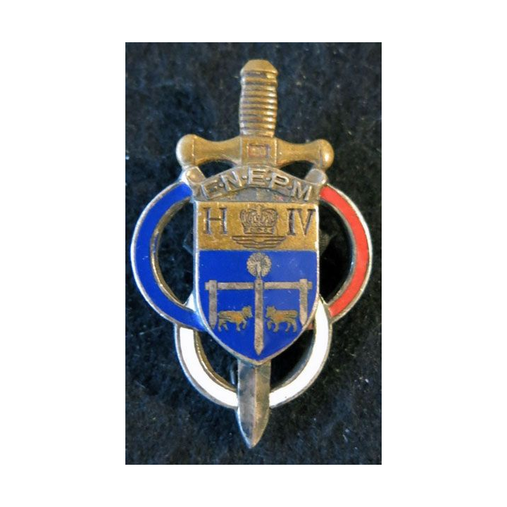 ENEPM : Insigne de l'école nationale d’éducation physique militaire de Pau de fabrication Drago Beranger H. 500 émail