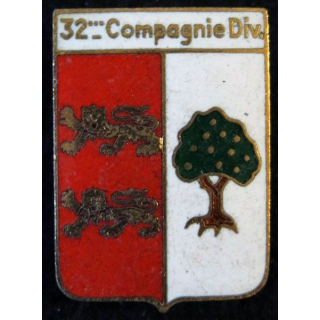 32° CD : 32° compagnie divisionnaire Drago Paris G. 2141 en émail