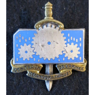 CMA : insigne métallique des centraux mécanographiques de l'Armée de fabrication Drago Paris H. 591