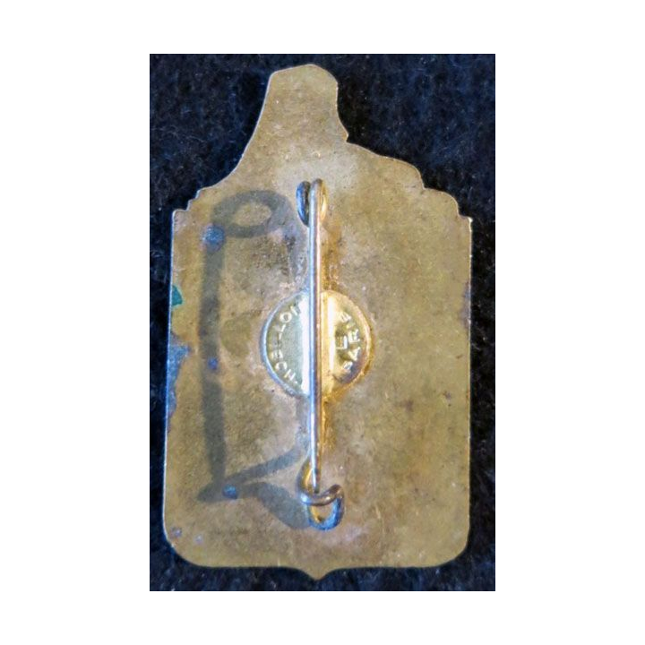14° DI : insigne métallique de la 14° division d'infanterie de fabrication Chobillon (poinçon) en émail