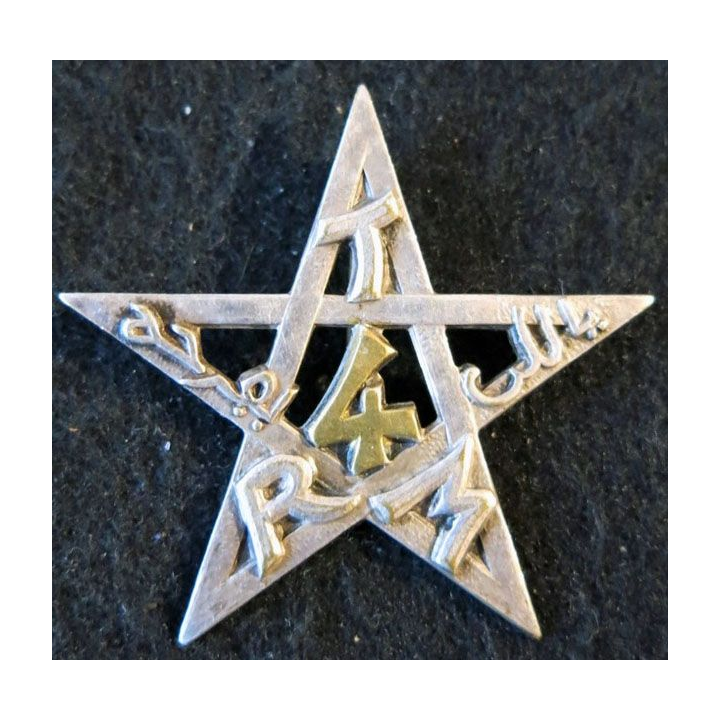 4° RTM : insigne métallique du  4° régiment de tirailleurs marocains Drago Paris