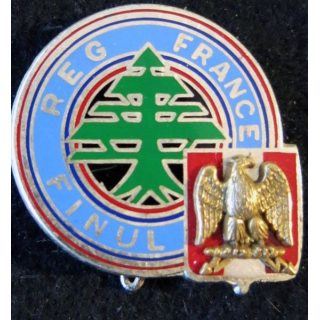 15° DI : insigne métalllique du régiment français à la FINUL Liban de fabrication Drago Paris