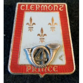 4° RCH : insigne métallique du 4° régiment de chasseurs de fabrication Delsart G. 2114