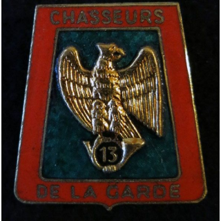 13° RCH : 13° régiment de chasseurs de fabrication non marquée G. 2252 en émail