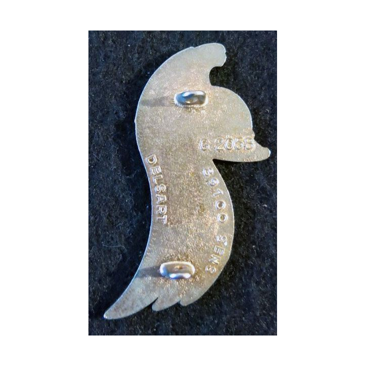 5° RD : insigne métallique du 5° régiment de dragons de fabrication Delsart Sens G. 2058 pontets