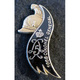 5° RD : insigne métallique du 5° régiment de dragons de fabrication Delsart Sens G. 2058 épingle