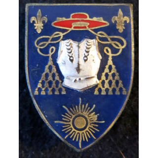 6° RC : insigne métallique du 6° régiment de cuirassiers de fabrication Drago Paris G. 829 en émail