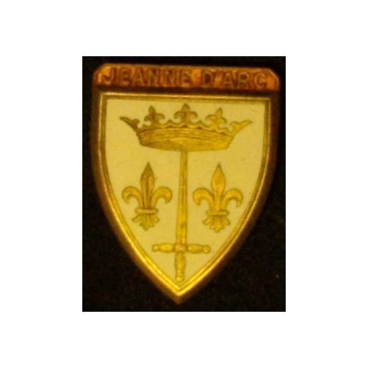  Insigne métallique du croiseur Jeanne d'Arc de fabrication Courtois