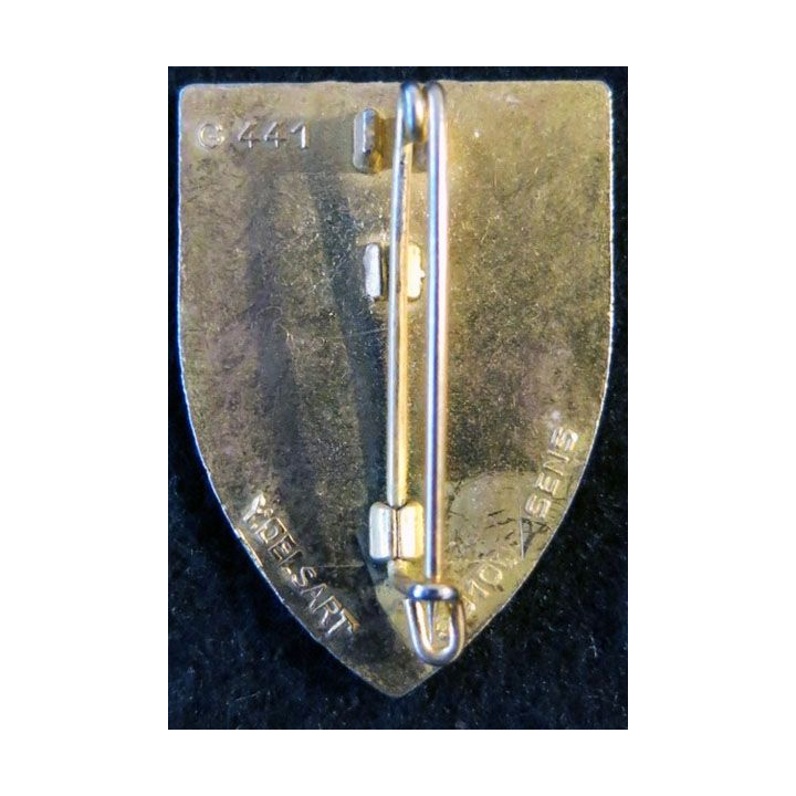 4° RH : insigne métallique du 4° régiment de hussards de fabrication Delsart G. 441