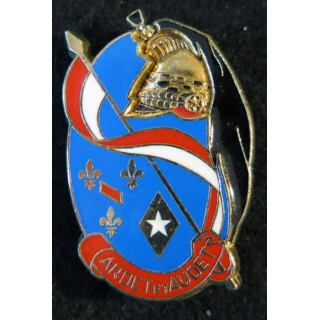 3° RD : insigne métallique du 3° régiment de dragons de fabrication Delsart G. 3033