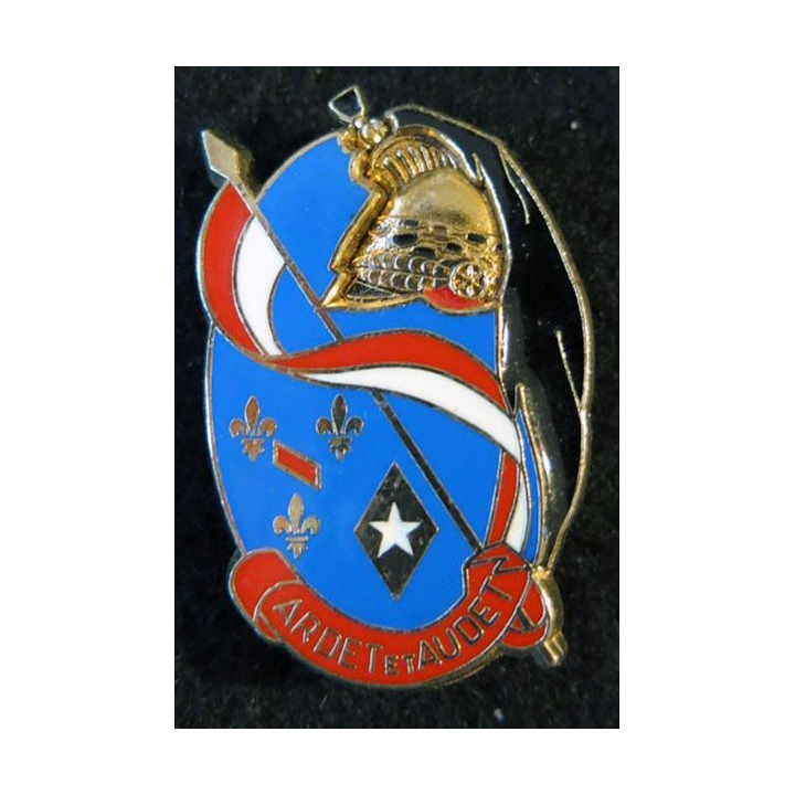 3° RD : insigne métallique du 3° régiment de dragons de fabrication Delsart G. 3033