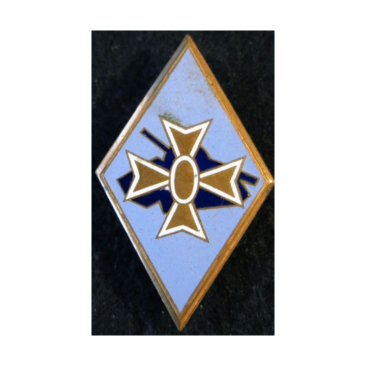 1° DB : insigne métallique de la 1° division blindée de fabrication Drago Béranger en émail