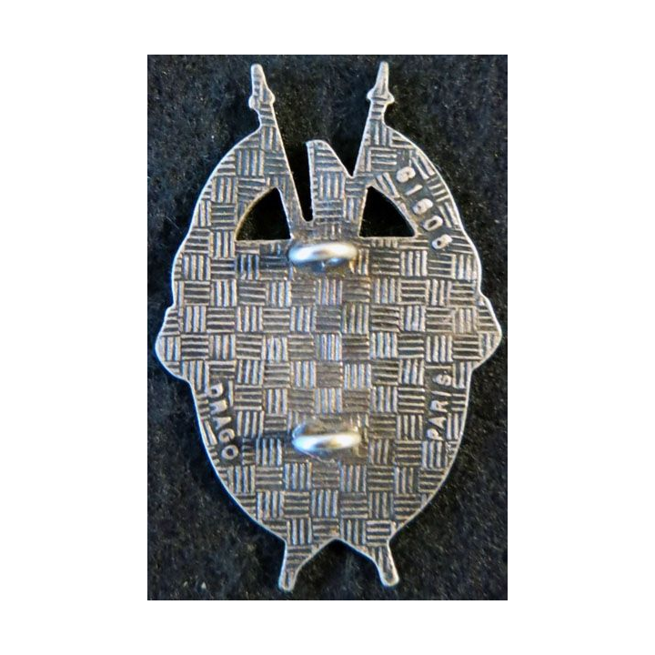 1° RD : insigne métallique du 1° régiment de dragons de fabrication Drago Paris G. 1608