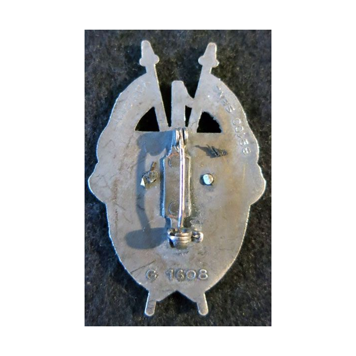1° RD : insigne métallique du 1° régiment de dragons de fabrication Delsart G. 1608