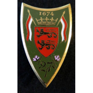 27° RD : insigne métallique du 27° régiment de dragons de fabrication Arthus Bertrand Paris G. 1269