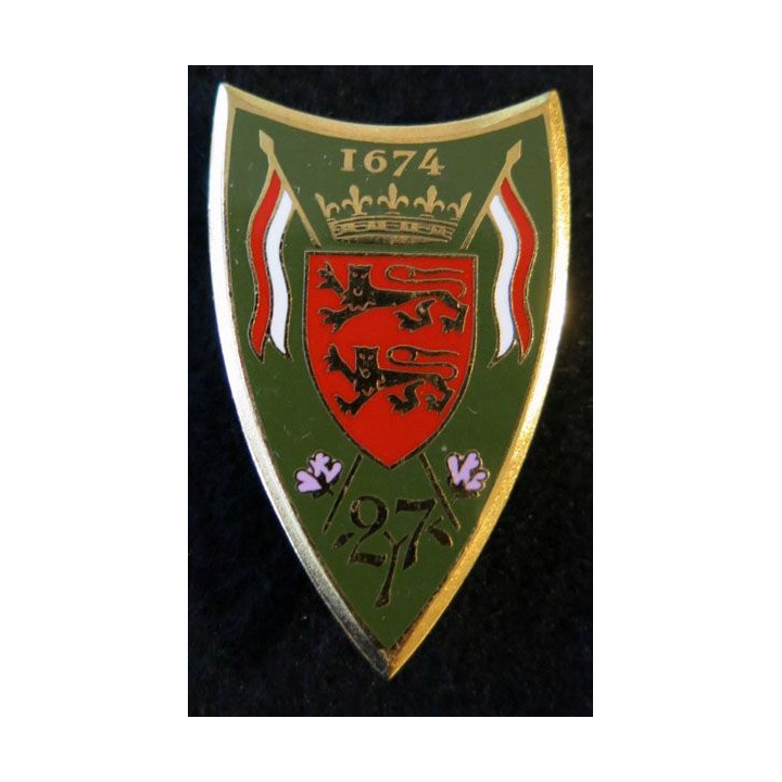 27° RD : insigne métallique du 27° régiment de dragons de fabrication Arthus Bertrand Paris G. 1269
