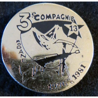 13° BCA : insigne de la 3° compagnie du 13° bataillon de chasseurs alpins Modane fabrication Drago Paris