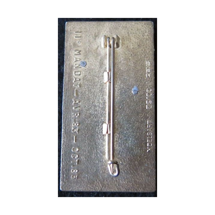 420° DSL : Insigne métallique de la compagnie Matériel du 420° détachement de soutien logistique de fabrication Delsart