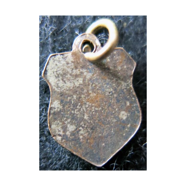BLASON FIRENZE : Ancien blason en émail de la ville de Firenze 16 x 11 mm avec anneau et maillon