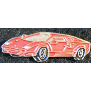 Pin's métallique peint  voiture de sport rouge de 10 x 3,1 mm