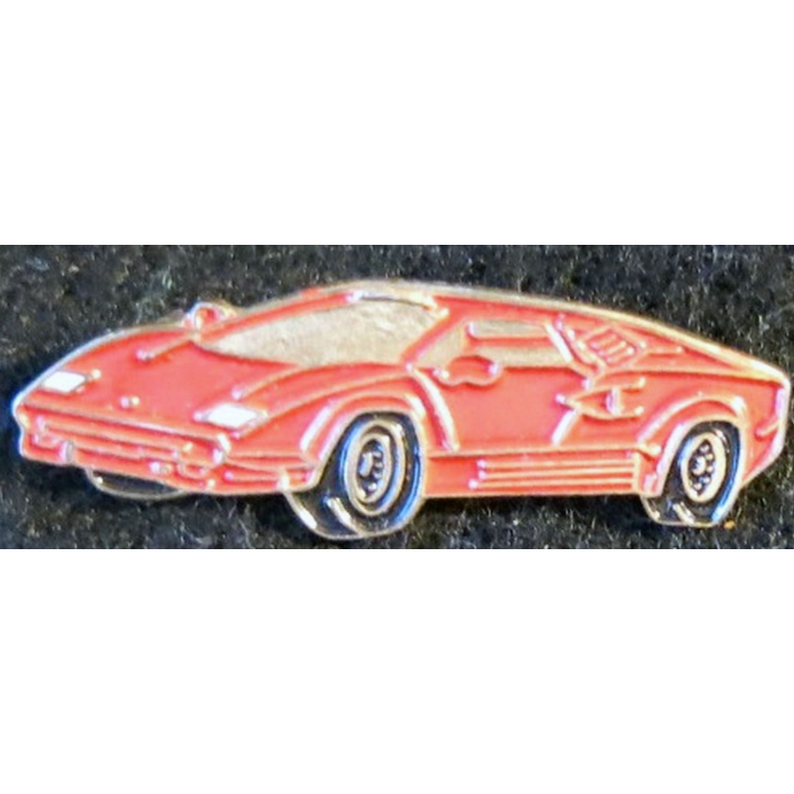 Pin's métallique peint  voiture de sport rouge de 10 x 3,1 mm