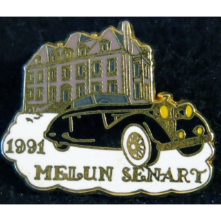 MELIN SENART : pin's de Melun Senart 1991 de fabrication Ballard doré or fin