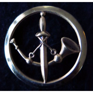 INSIGNE DE BÉRET : Insigne de béret de la Poste aux armées en métal doré fabrication Beraudy-Vaure Ambert