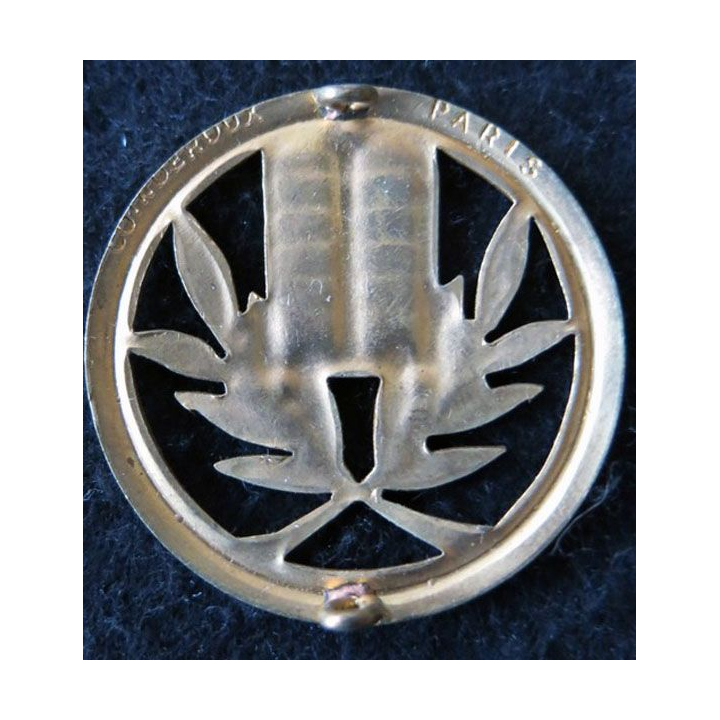 INSIGNE DE BÉRET : Insigne de béret d'aumônier israélite dos embouti fabrication Coinderoux