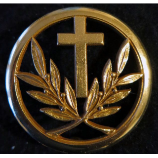 INSIGNE DE BÉRET : Insigne de béret d'aumonier catholique de fabrication Coinderoux Paris