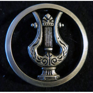 INSIGNE DE BÉRET : Insigne béret de musique militaire de fabrication Coinderoux argenté